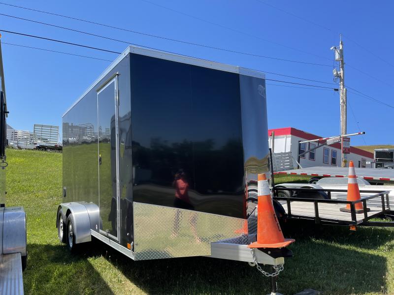 USED 2022 ATC 7x14 RAVEN "LIMITED" w/ 2' Slant Wedge Nose Aluminum Cargo Trailer w/ Rear Ramp Door USED 2022 ATC 7x14 RAVEN "LIMITED" w/ 2' Slant Wedge Nose Aluminum Cargo Trailer w/ Rear Ramp Door