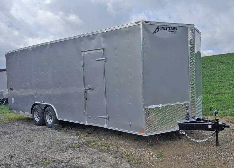 NEW 2022 Homesteader 8.5 x 24 Intrepid V-Nose Car Trailer w/ Rear Ramp Door NEW 2022 Homesteader 8.5 x 24 Intrepid V-Nose Car Trailer w/ Rear Ramp Door
