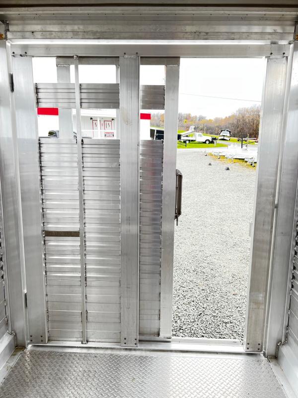 NEW 2023 EBY Maverick LS 16' Bumper Pull Aluminum Stock Trailer w/ Centergate Stock Trailers