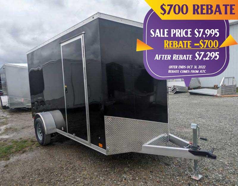 NEW 2022 ATC 6x12 Wedge Slant V-Nose RAVEN "LIMITED" Cargo Trailer w/ Rear Ramp Door NEW 2022 ATC 6x12 Wedge Slant V-Nose RAVEN "LIMITED" Cargo Trailer w/ Rear Ramp Door