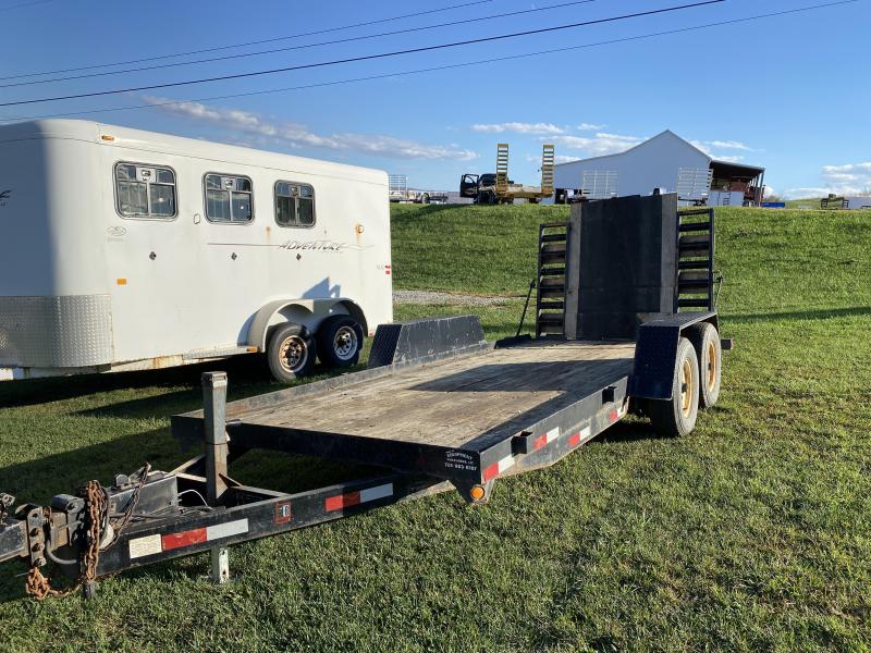 USED 2000 Foster 16' Equipment Trailer w/ Stand up Ramps USED 2000 Foster 16' Equipment Trailer w/ Stand up Ramps