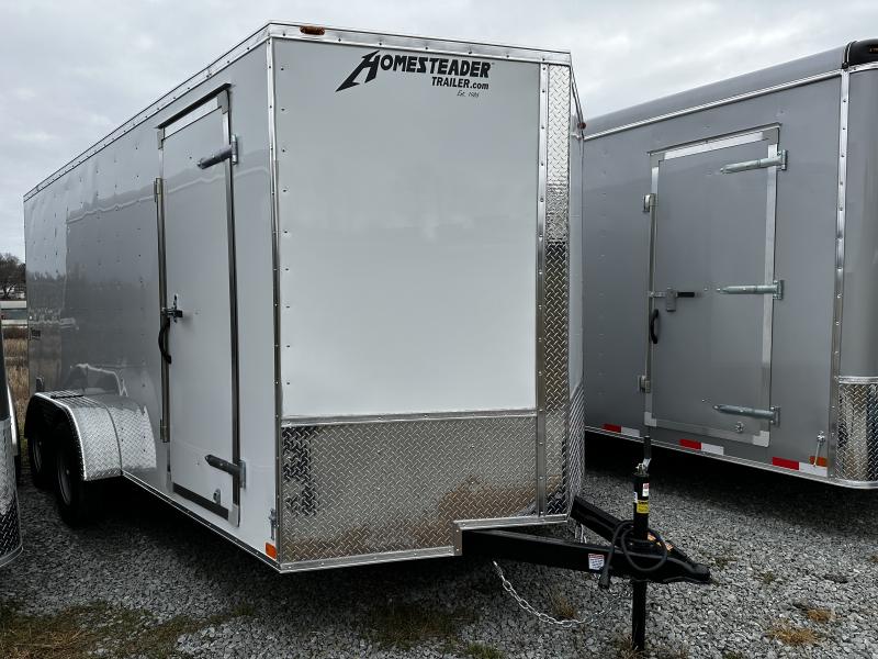 NEW 2023 Homesteader 7x16 Intrepid V-Nose Cargo Trailer w/ Ramp Door (extended wood flap) NEW 2023 Homesteader 7x16 Intrepid V-Nose Cargo Trailer w/ Ramp Door (extended wood flap)