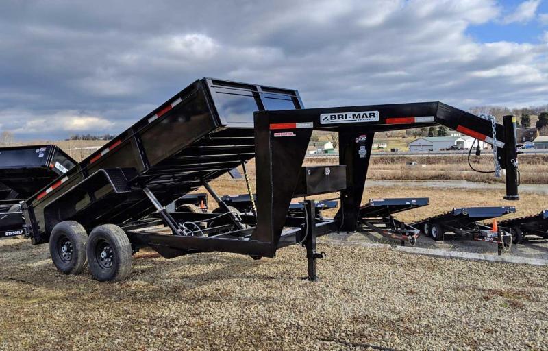 NEW 2021 Bri-Mar 6'9" x 14' HD Lo Pro Gooseneck Equipment Dump Trailer NEW 2021 Bri-Mar 6'9" x 14' HD Lo Pro Gooseneck Equipment Dump Trailer