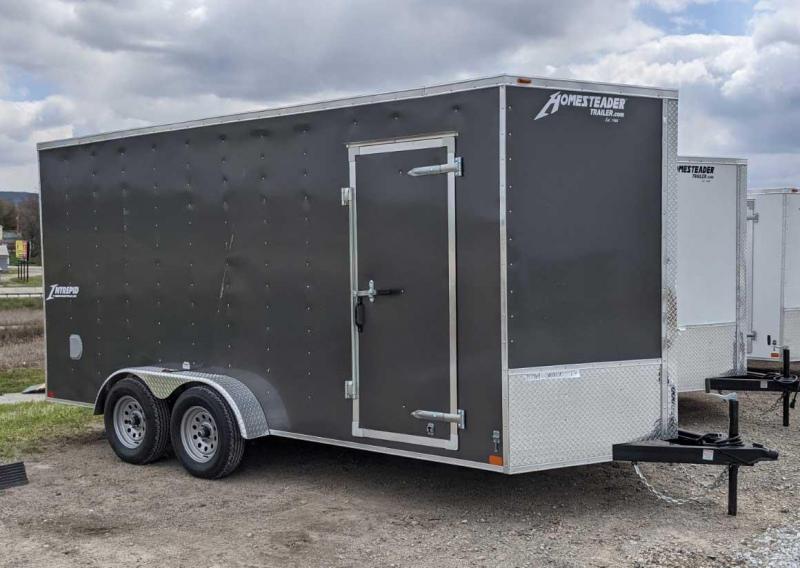 NEW 2021 Homesteader 7x16 Intrepid V-Nose Cargo Trailer w/ Ramp Door (12" Add'l Height) NEW 2021 Homesteader 7x16 Intrepid V-Nose Cargo Trailer w/ Ramp Door (12" Add'l Height)