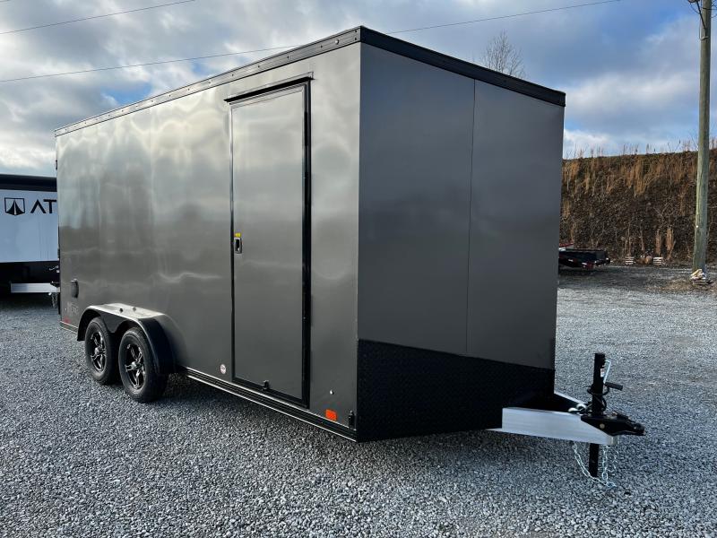 NEW 2023 ATC 7.5 x 16 + 2' V Nose STO All Aluminum Cargo Trailer w/ Ramp and Black Out Package NEW 2023 ATC 7.5 x 16 + 2' V Nose STO All Aluminum Cargo Trailer w/ Ramp and Black Out Package