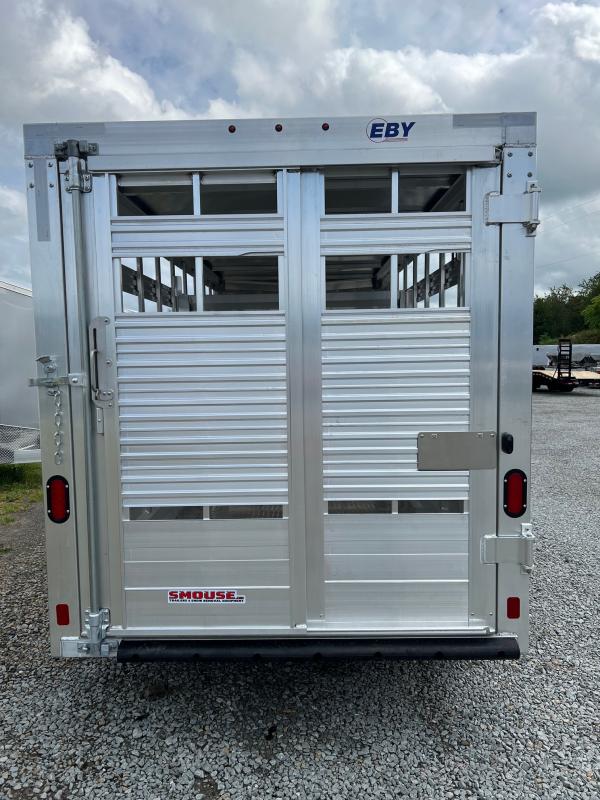 NEW 2023 EBY Maverick LS 16' Bumper Pull Aluminum Stock Trailer w