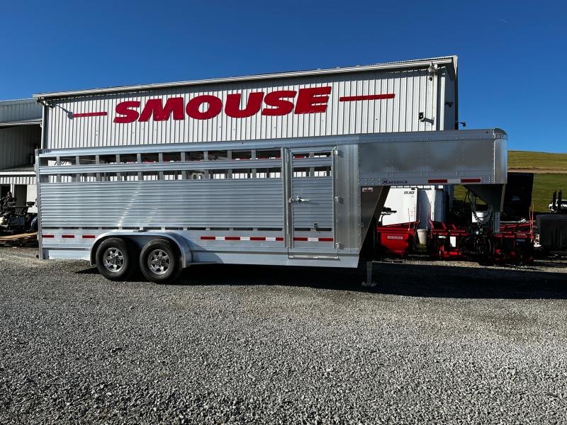 NEW 2023 EBY Maverick LS 20' Gooseneck Aluminum Stock Trailer w/ (1 