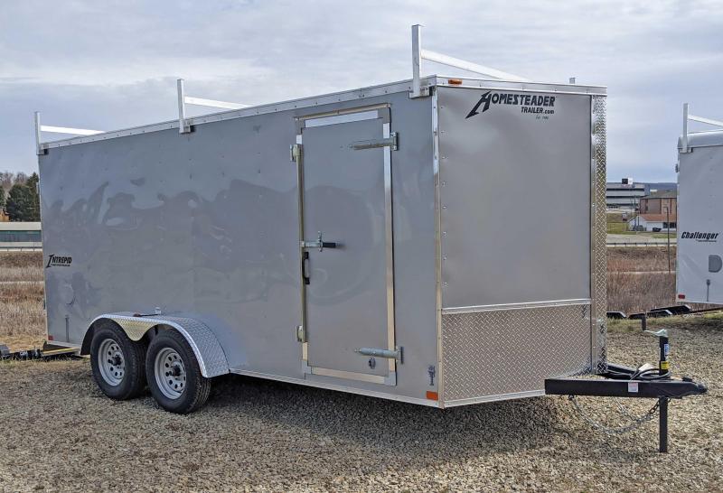 NEW 2022 Homesteader 7x16 Intrepid VNose Cargo Trailer w/ Barn Doors
