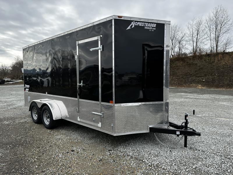NEW 2023 Homesteader 7x16 Intrepid V-Nose Cargo Trailer w/Ramp Door NEW 2023 Homesteader 7x16 Intrepid V-Nose Cargo Trailer w/Ramp Door