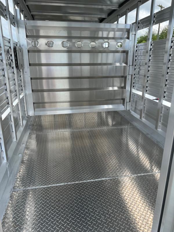 NEW 2023 EBY Maverick LS 16' Bumper Pull Aluminum Stock Trailer w