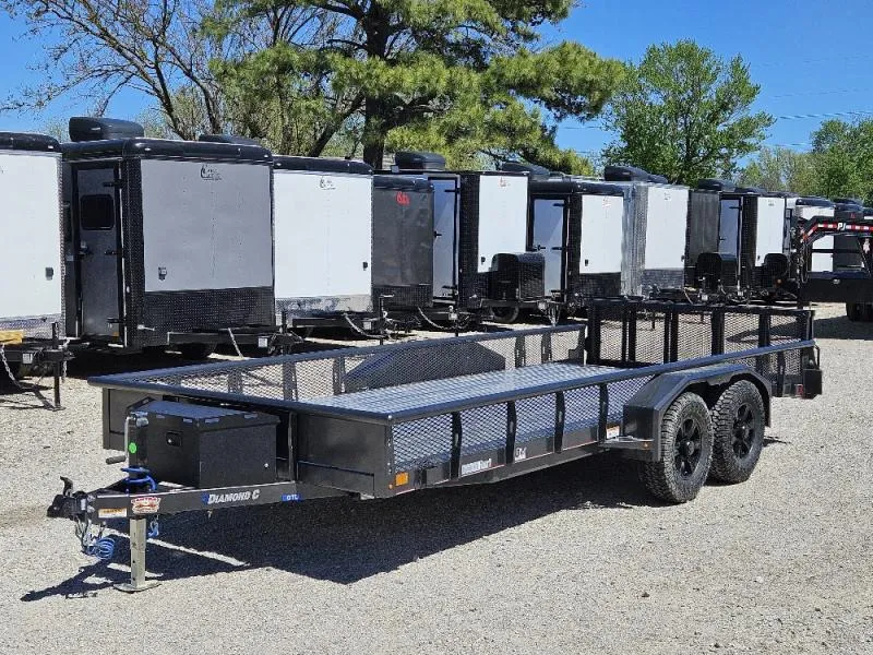 2026 Diamond C Trailers GTU235-V (11106) Tandem Utility Trailer, Carbon Metallic Gray, 18'x83", 7
