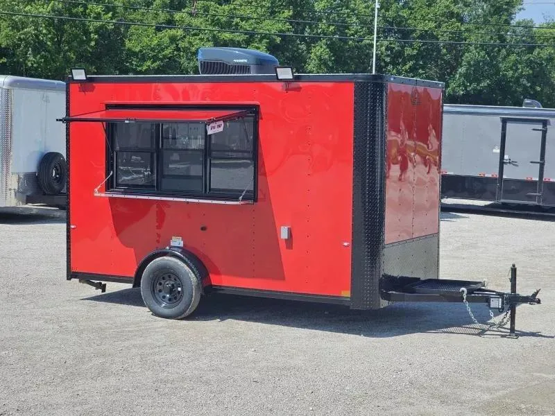 2025 Cargo Craft EF-7121 (69398) 7X12 Concession Trailer, Red