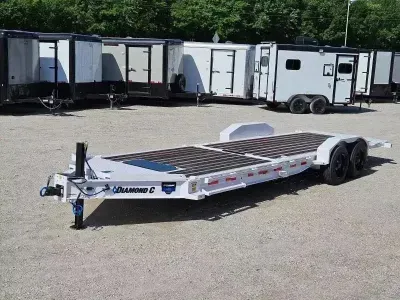 2026 Diamond C Trailers HDT-210 24'x82" Pro-Tilt Equipment Trailer, 8' Stationary Deck