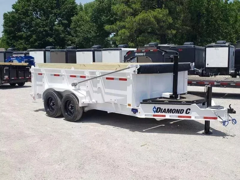 2025 Diamond C Trailers LPT-207 14'X82" (03555) Pacesetter Dump Trailer, Arctic White