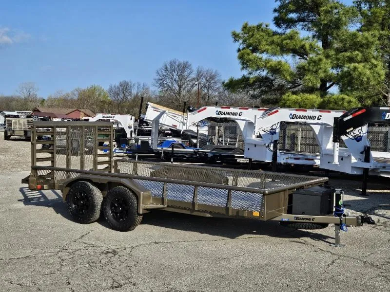 2026 Diamond C Trailers GTU235-V (11102) Tandem Utility Trailer, Mocha Metallic, 16'x82", 7K GVWR