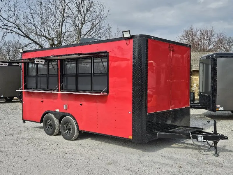 2026 Cargo Craft EF-85162,  8.5'X16'  Concession Trailer, (69864) Red