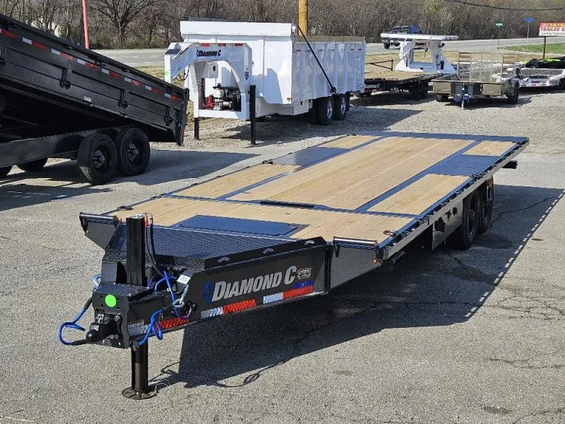 2026 Diamond C Trailers DET-210 (10244) 24'X102" Deckover 4' STATIONARY DECK/20' TILT BED  HD Equipm