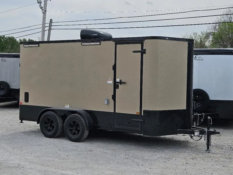 2026 Cargo Craft EV7162 7'X16' (70831) Enclosed Cargo Trailer Sierra Tan, Spring Assist Ramp Door