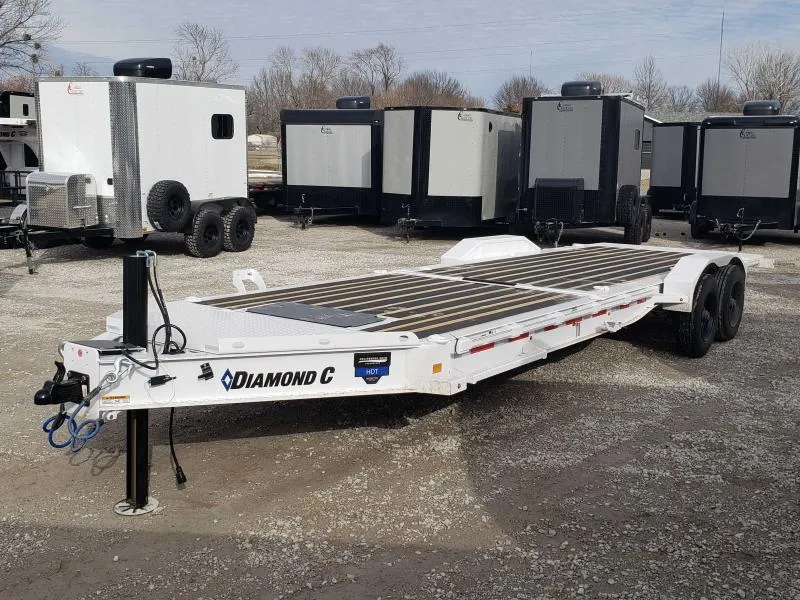 2025 Diamond C Trailers HDT-210 (97709) HD 24'X82" Hydraulic Tilt Equipment Trailer Artic White