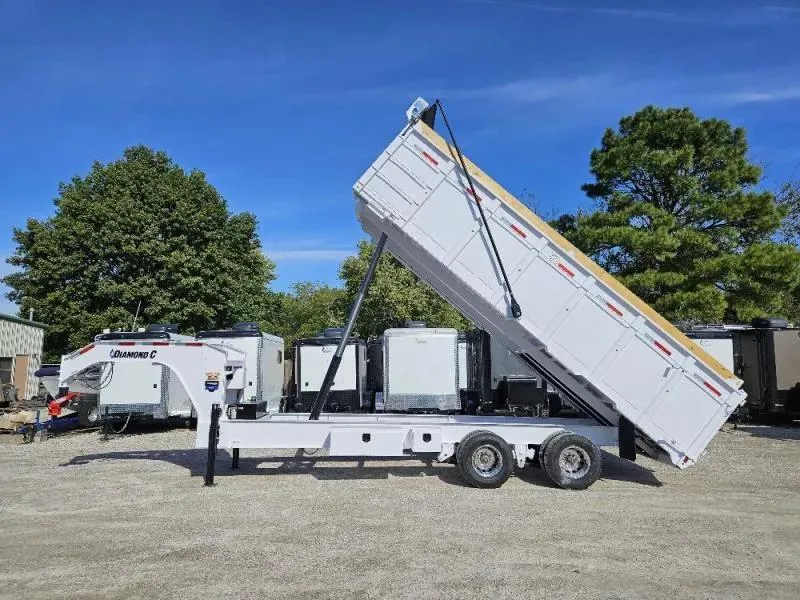 2026 Diamond C Trailers WDT212 20'X96" ARCTIC WHITE WORKHORSE DUAL-TANDEM DUMP TRAILER