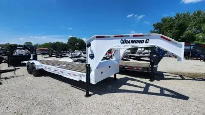 2025 Diamond C Trailers DIamond C HDT-210 (03943) 24'x82" Artic White PRO-Tilt Equipment Trailer