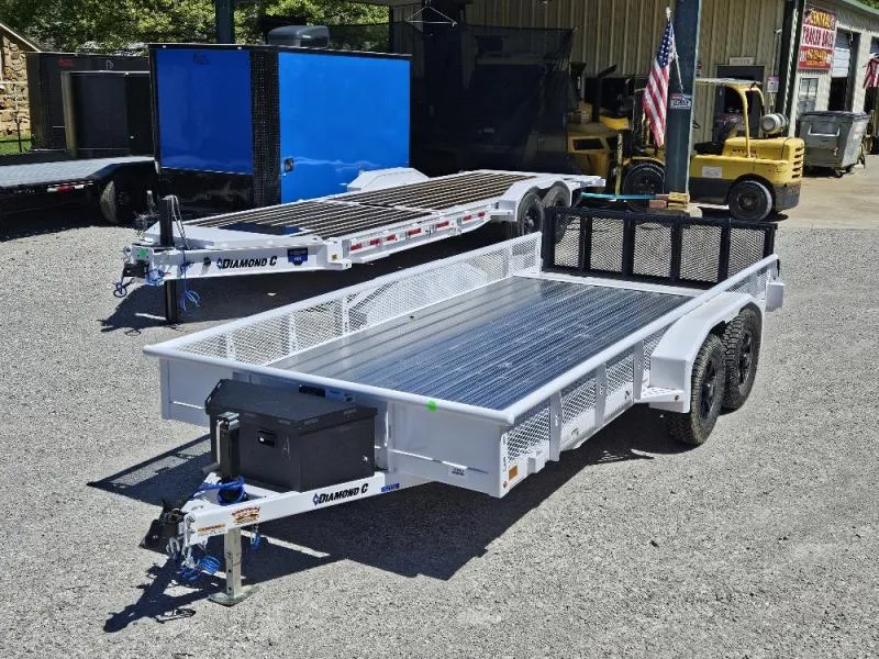 2026 Diamond C Trailers GTU235-V (11391) Tandem Utility Trailer, Arctic White , 16'x83", 7K GVWR