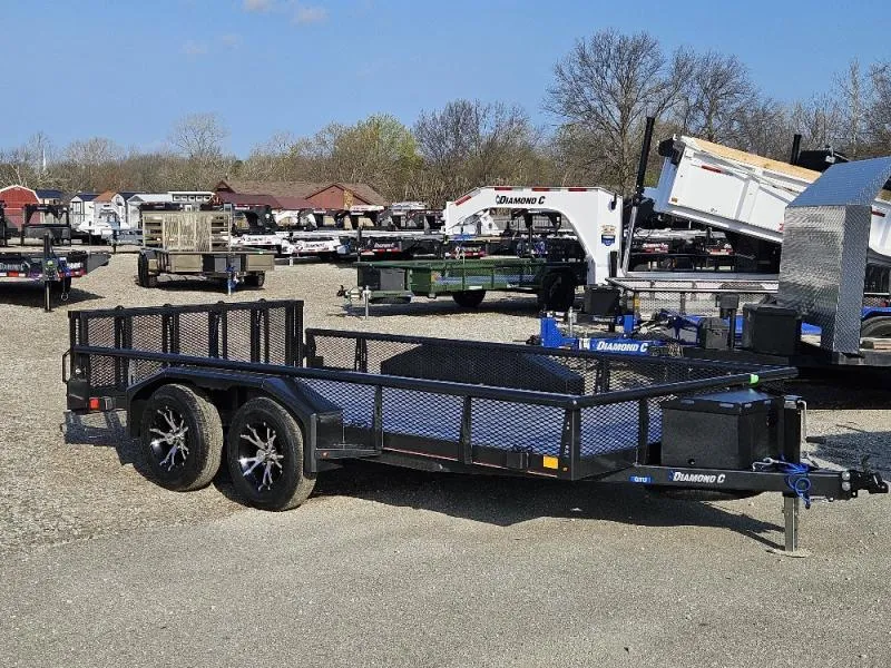 2026 Diamond C Trailers GTU-235 Tandem Utility Trailer, Carbon Metallic Gray, 14'x83", 7K GVWR