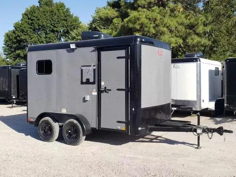 2025 Cargo Craft 7'X12' Custom Matte Gray (70184) Fiber Splicing Trailer
