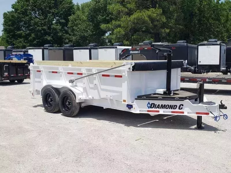 2025 Diamond C Trailers LPT-207 14'X82" (03555) Pacesetter Dump Trailer, Arctic White
