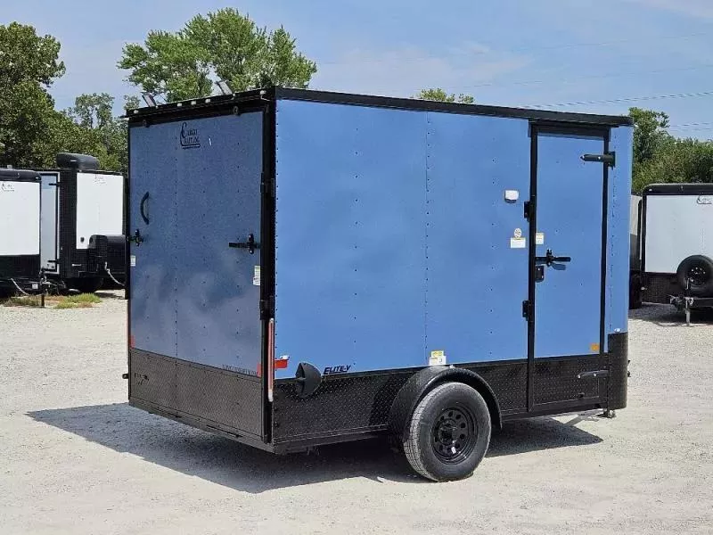 2025 Cargo Craft EV 7121 7'X12" (69920) Slate Blue Enclosed with Ramp Door