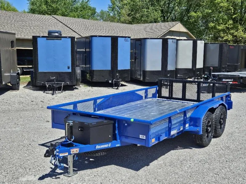 2026 Diamond C Trailers GTU235-V (11099) Tandem Utility Trailer, Dynamic Blue Metallic , 14'x83",