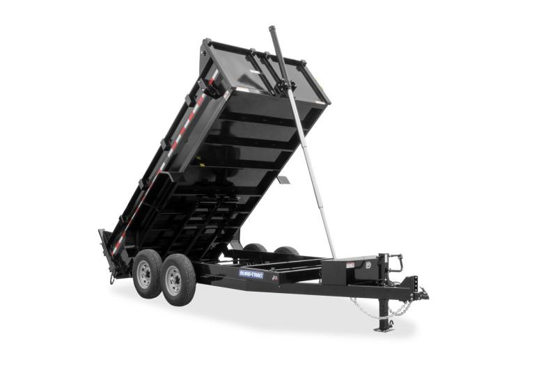 2023 Sure-Trac 7X16X2' SIDES TANDEM AXLE 14K GVWR BUMPER PULL Dump Trailer and 14 Ply Tires iZsBO4f8y9hu