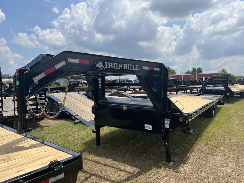 2022 Iron Bull 30' GOOSNECK FLATBED MAX RAMPS NON CDL Flatbed Trailer