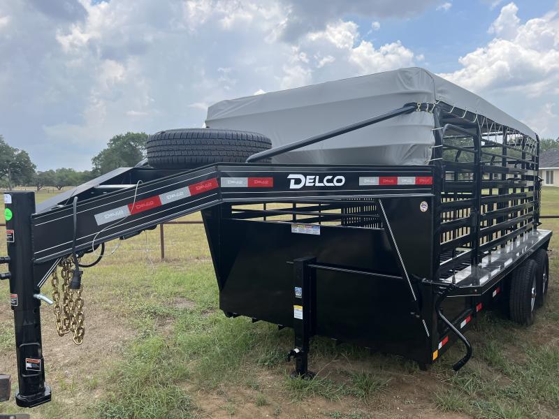 2022 Delco Trailers 6 8 X 16 G. BARTOP RUBBER FLOOR Stock / Stock Combo Trailer 2022 Delco Trailers 6 8 X 16 G. BARTOP RUBBER FLOOR Stock / Stock Combo Trailer