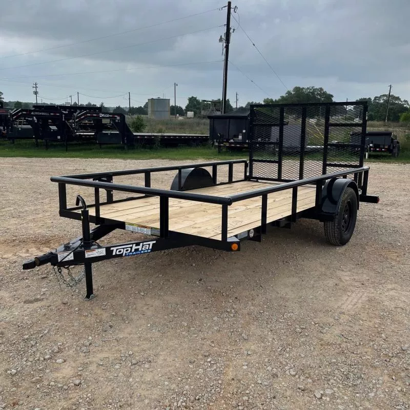 2026 Top Hat Trailers 12' DSP12X77-2.9N-R Utility Trailer
