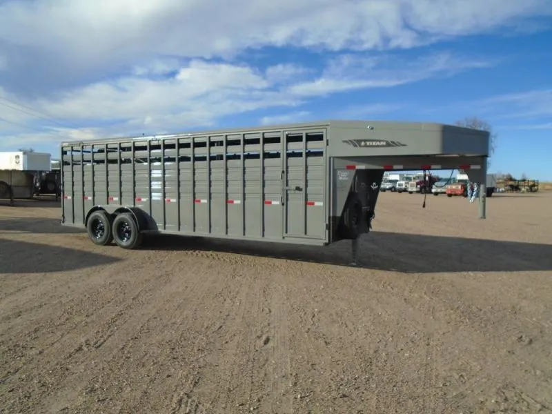 2026 Titan Trailer 6.8 X 24 Stock Trailer 