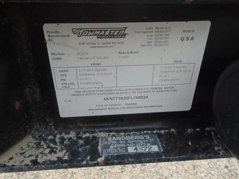 used Tilt Trailers Towmaster Trailers  for sale, in Scottsbluff, NE Thumbnail 16