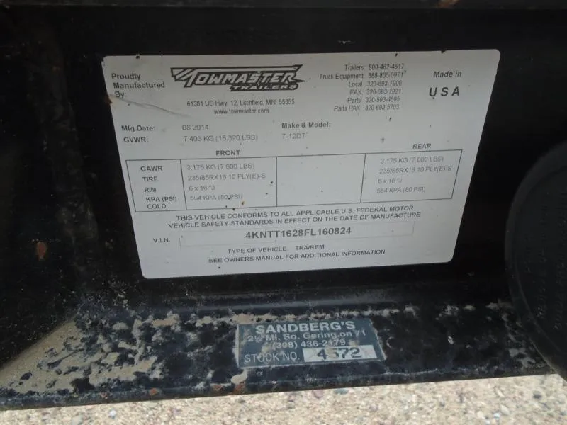 used Tilt Trailers Towmaster Trailers  for sale, in Scottsbluff, NE Thumbnail 16