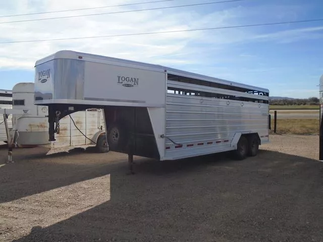 2012 Logan Coach 7.3 X 20' Stock Trailer 