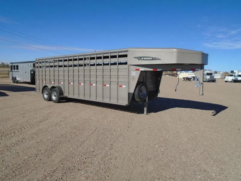 2025 Titan Trailer 6.8 X 24 Stock Trailer 