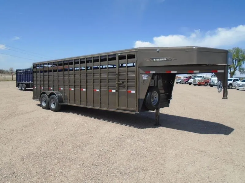 2026 Titan Trailer 6.8 X 24 Stock Trailer 