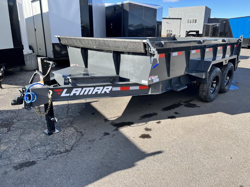 2023 Lamar Trailers LowPro 14K Dump Trailer Full Throttle Trailer
