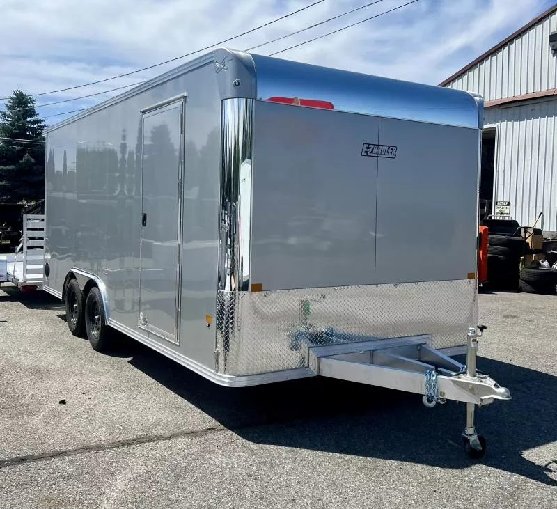 2026 E-Z Hauler 8.5 X 18' Silver Car Hauler w/Rear Canopy  CDy2ZE1tmhs4