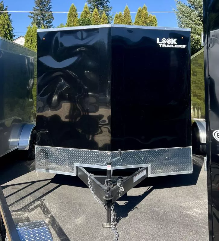 2025 Look 8.5' x 16' ST DLX Flat Top V-nose Car Hauler w/Extra 6" Height zwee2alwe7yn