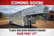 2027 Wilson Trailer 7'x24' Ranch Hand 16K Punch Pat (C) Livestock Trailer 