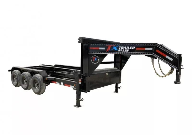 16' GOOSNECK ROLL OFF  TRAILER 21K  ( MANUAL TARP ) 