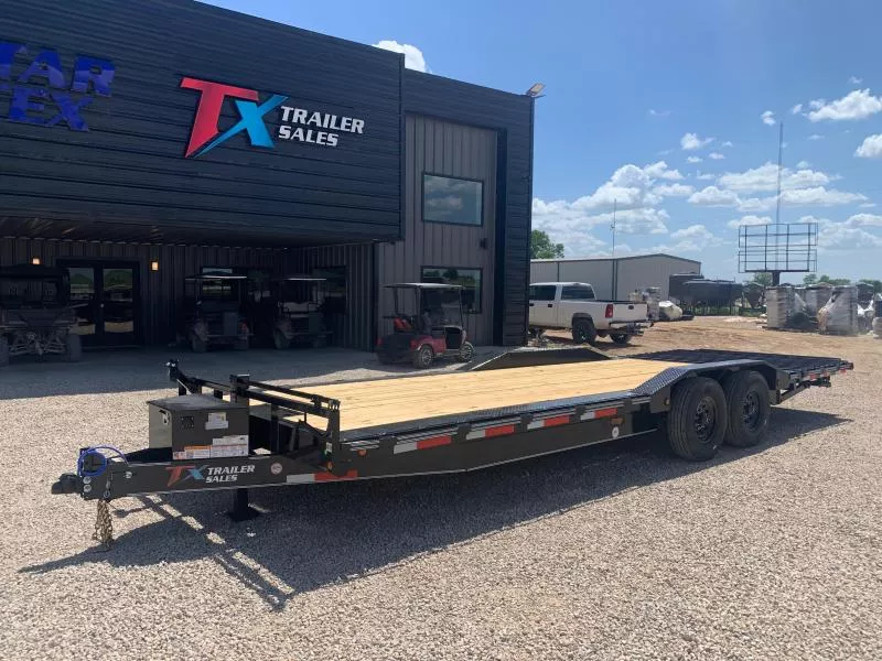 102" X 26' BUMPER PULL EQUIPMENT HAULER WITH 6' HYDRAULIC DOVE TAIL