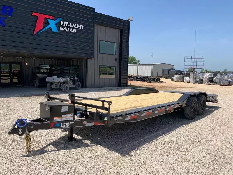 102" X 24' CAR HAULER 16K WITH 42" DOVE TAIL W/MACHO RAMPS