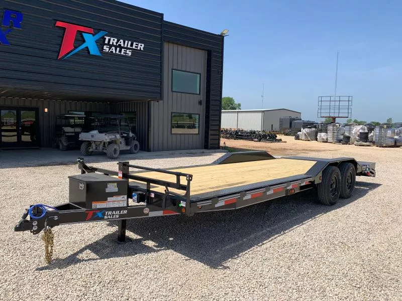 102" X 24' CAR HAULER 16K WITH 42" DOVE TAIL W/MACHO RAMPS