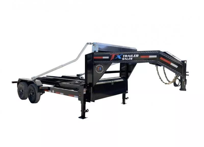 14' GOOSENCK ROLL OFF TRAILER ONLY 14K  ( ELECTRIC TARP  )
